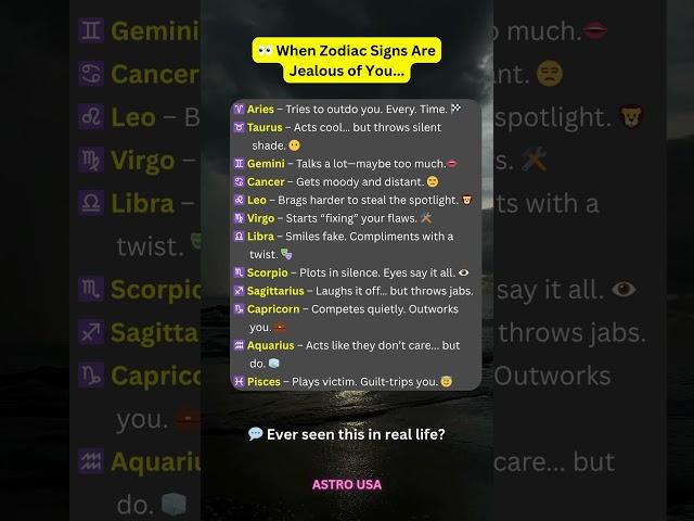 When Zodiac Signs Are Jealous of You #zodiac #zodiacsigns #astrology #astrologysigns #shorts #tarot