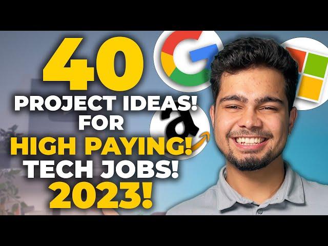 40 Project Ideas for high paying Tech Jobs!  | Web Android Blockchain Development Roadmap | Amazon