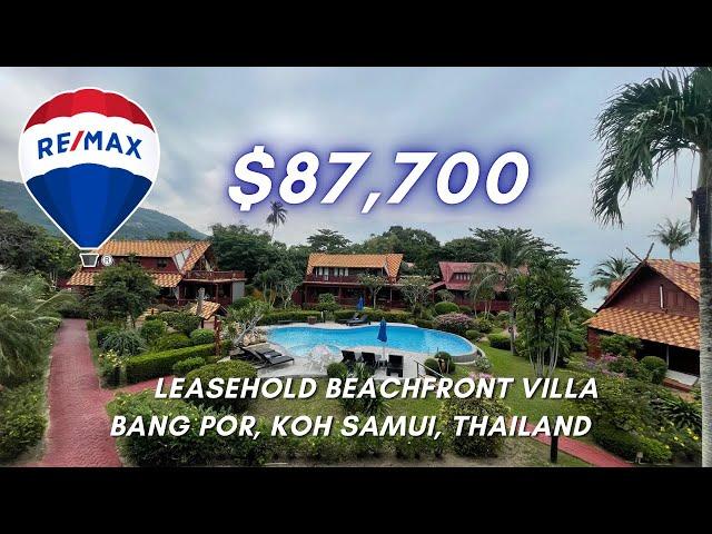 Leasehold Seaside Retreat: 3 Bedrooms Beachfront Villa In Bang Por, Koh Samui, Thailand