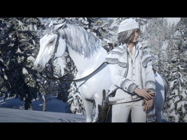 Red Dead Online | All White Female Outfit | She Looks Like An Angel