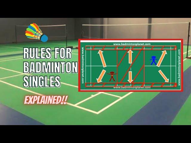 Rules for Badminton Singles - By BadmintonPlanet.com