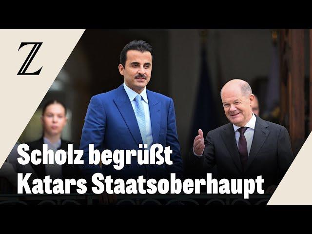 Olaf Scholz empfängt den Emir von Katar