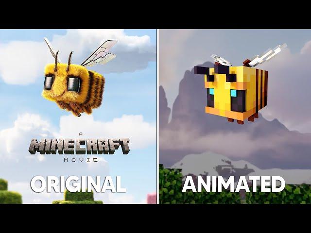 A Minecraft Movie Trailer COMPARISON (original vs reality vs animated)