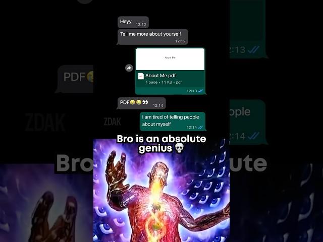 Bro is too smart 