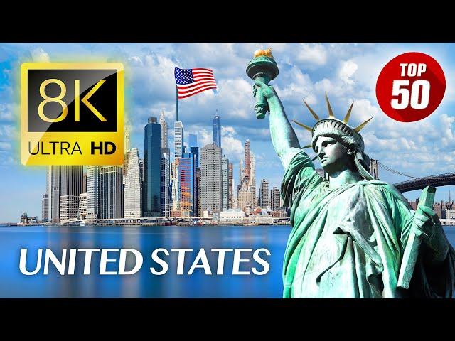 TOP 50 - Most Beautiful Places in UNITED STATES 8K ULTRA HD