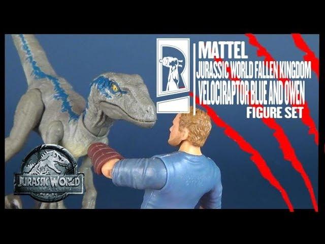 Toy Spot | Mattel Jurassic World Fallen Kindgom Velociraptor Blue and Owen