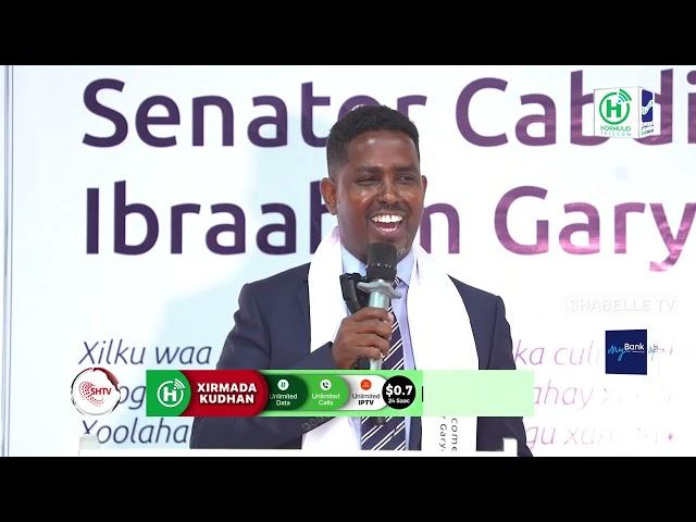 Senetor Garyare "Siyaasiyiinta maalin kasta madaxtinimada u tartama hadana aanan heleenin...........