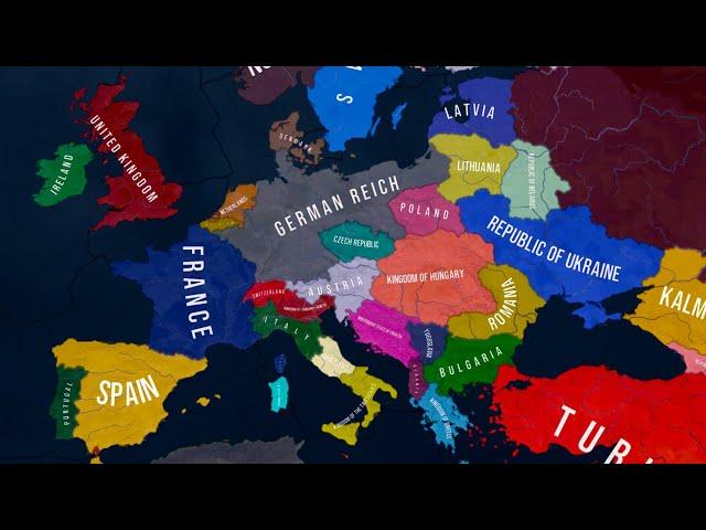 WW2 but with Kaiserreich Borders - HOI4 Kaiserreich Timelapse