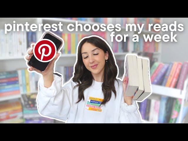 pinterest chooses my reads for the week reading vlog