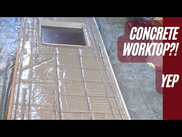 Making Concrete Worktop / Countertop in staged