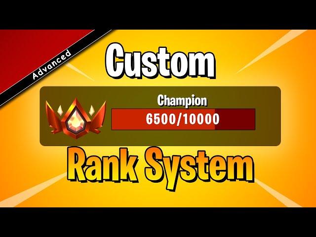 CUSTOM Rank System in Fortnite - UEFN Tutorial