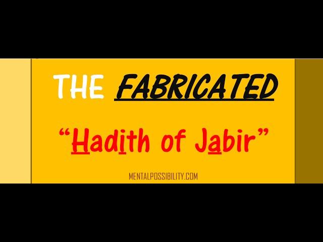 MuHammad is not made of light, not the first creation/ The Fabricated Hadith of Jabir (part one)