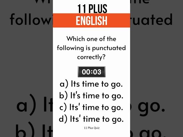 11 Plus Exam Paper | English Preparation [Question #101]