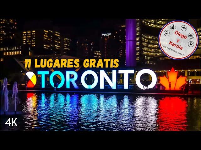 QUÉ VER EN TORONTO GRATIS, SIN GASTAR NI $1 DÓLAR | CANADÁ | 4K |