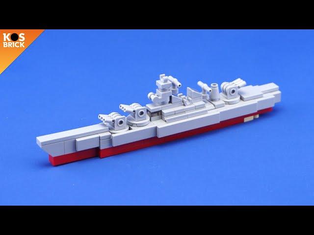 Lego USS Missouri BB-63 WW2 Military Battleship - (Tutorial)