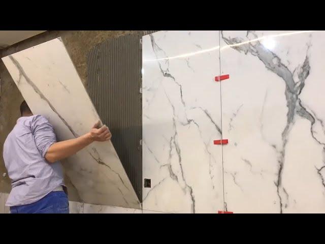 Installation of large porcelain tiles —How to install porcelain tiles on kitchen wall