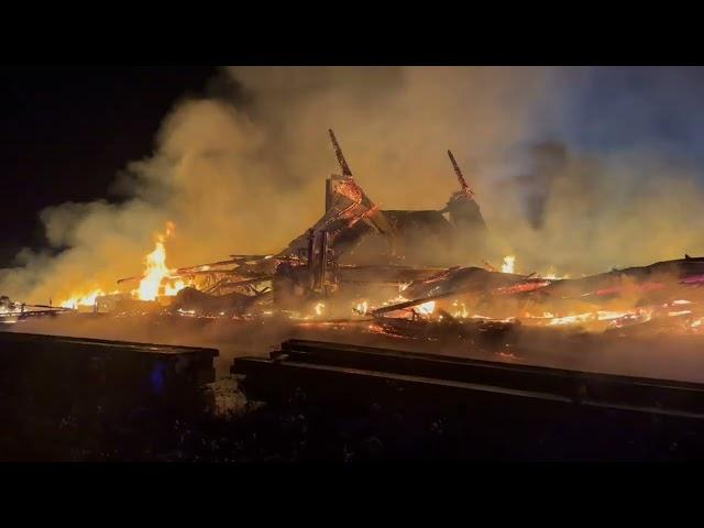 Großbrand in Gussenstadter Holzbetrieb am 23. Juni 2024