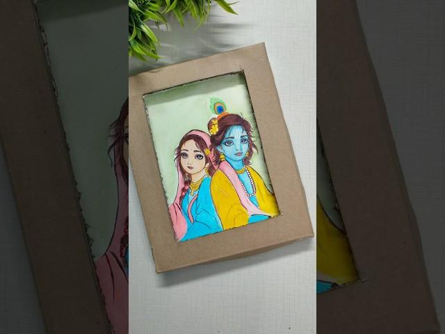 Radha Krishna Art with Fire Reveal | Unique Spiritual Art by Artify Twinkle | Must Watch! #shorts