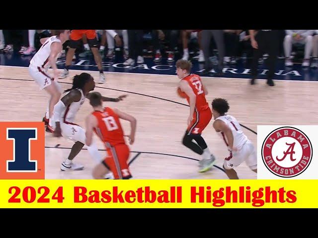 #25 Illinois vs #8 Alabama Basketball Game Highlights 11 20 2024