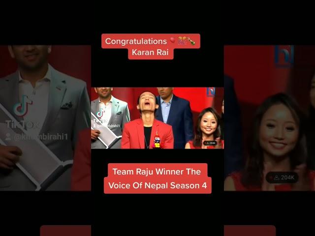 congratulations karan rai the voice of nepal season 4 winner