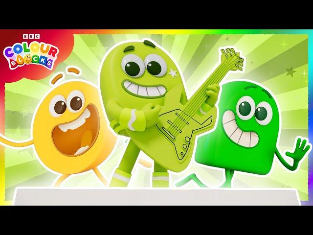 Lime's Sing-along! 🟢 | Karaoke Colour Sing-along for Kids with Colourblocks