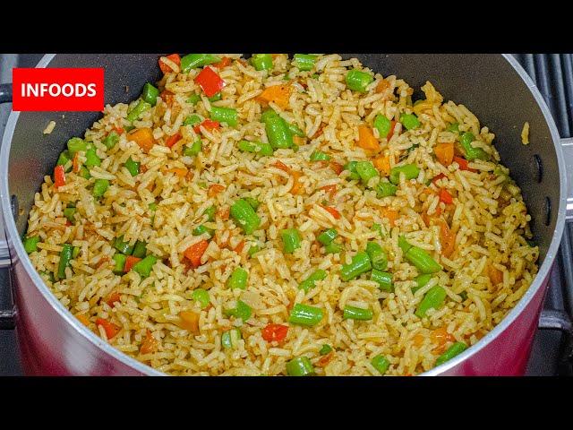 Vegetable Pilau Recipe | How to Make Pilau: Basmati Rice and Red Capsicum Recipe | Infoods