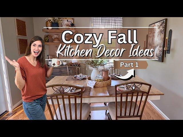 Cozy Fall 2024 Kitchen Decorate with me: Part 1 | Simple Autumn Decorating Ideas