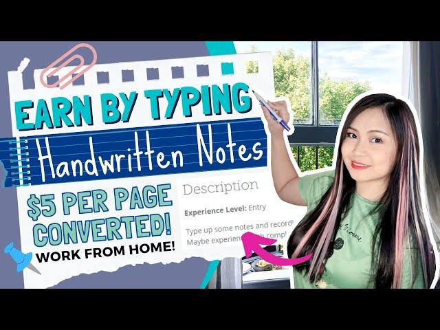 Earn By Typing Freehand Notes | Homebased Work