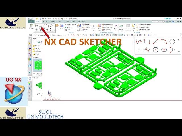 NX CAD Sketcher Basics: Lines, Rectangles, Arcs & More!