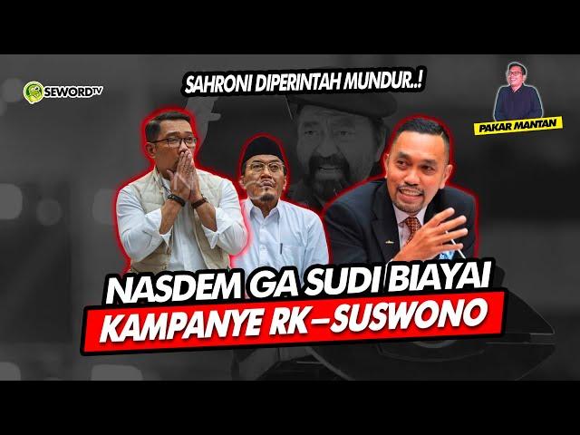 Alifurrahman: NASDEM GA SUDI BIAYAI KAMPANYE RK-SUWONO