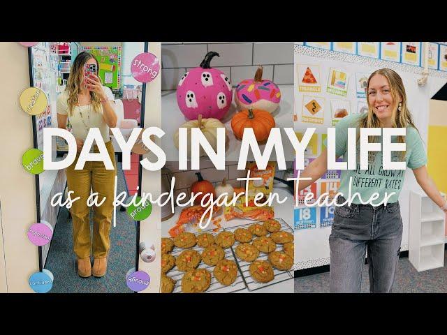 DAYS IN MY LIFE | kindergarten teacher, working out, & pumpkin painting