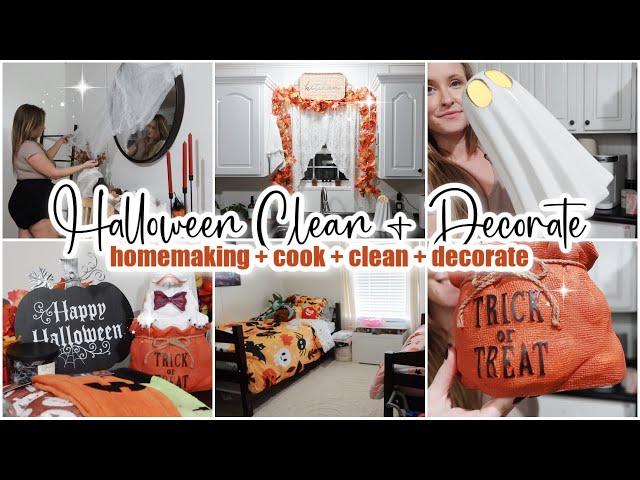  HALLOWEEN CLEAN + DECORATE // homemaking + cook + clean + easy treat idea