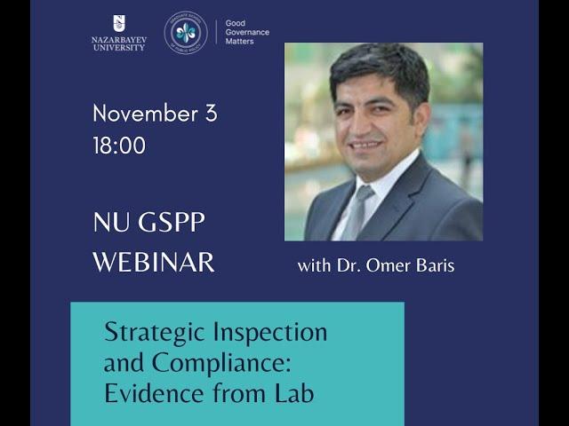 DR. OMER BARIS: "STRATEGIC INSPECTION AND COMPLIANCE: EVIDENCE FROM LAB"