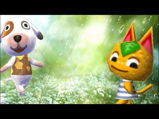1 Hour of Relaxing Rainy Day Animal Crossing Music + Rain Sounds