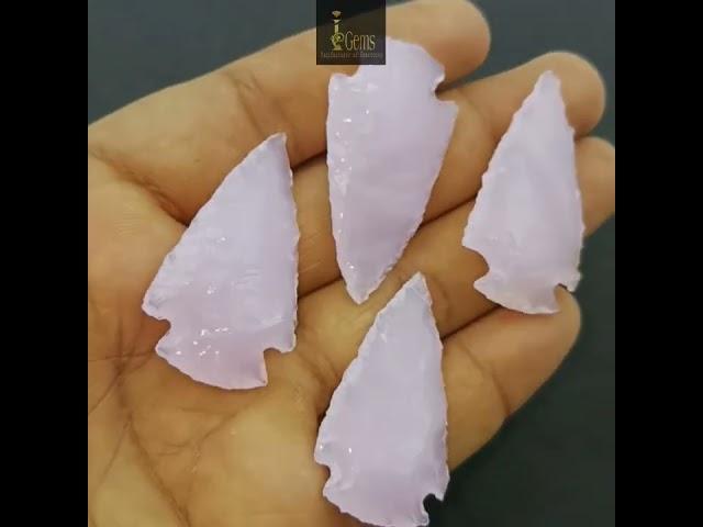 Rose Quartz Arrowhead Cabochon Gemstone, Loose Gemstone lot #shortvideo #video  #viralshort