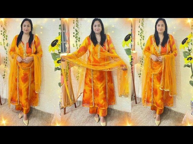 साड़ी Reuse Ideas|A Line Kurti Cutting Stitching|Reuse Old Saree|Saree To Suit #karvachauth #ashi