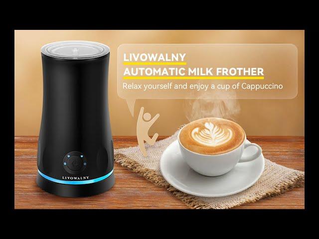 LIVOWALNY Milk Steamer Electric Milk Frother Hot and Cold Foam Maker Coffee Frother