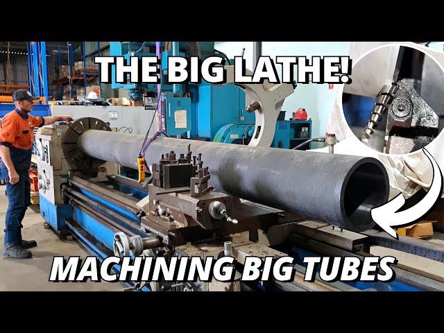 Machining With The BIG Lathe | Large Lathe Work