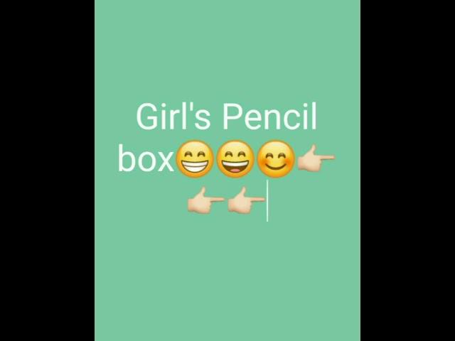 Boy's Pencil Box Vs Girl's Pencil box#shorts #viral