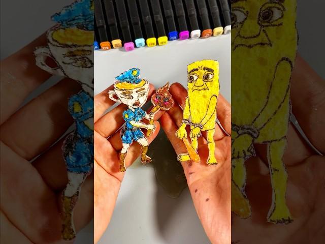 DIY Funny  toy with magic sponge#diy#italianbrainrot