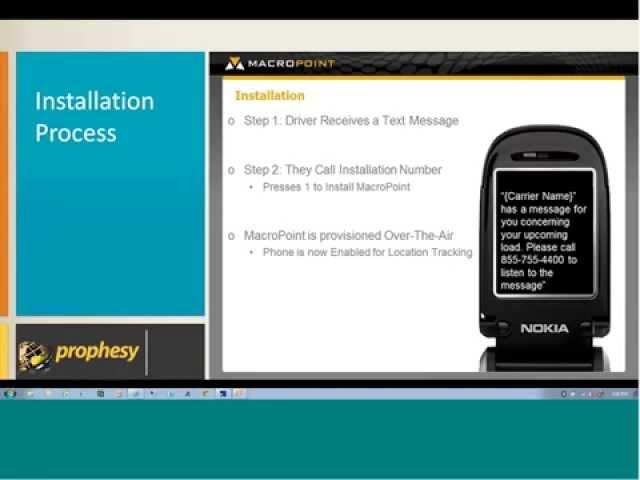 Macropoint Integration for Prophesy DispatchSeries Software