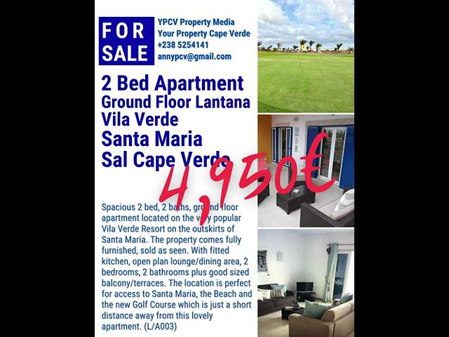 For Sale 2 Bed Apartment Lantana Residence Vila Verde Cape Verde 64,950€