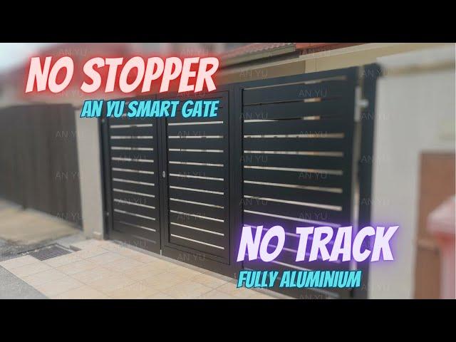 An Yu Aluminium Trackless Semi Folding Autogate | Au Yu Smart Gate