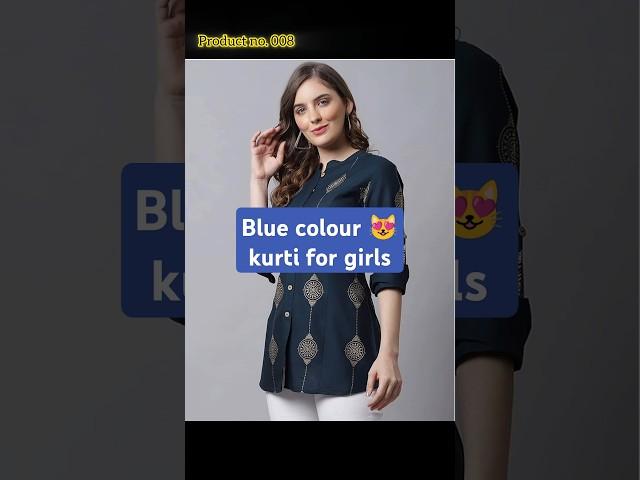 Click Ladies kurti blue colour, summer fashion style for ladies girls, online shopping, Amazon