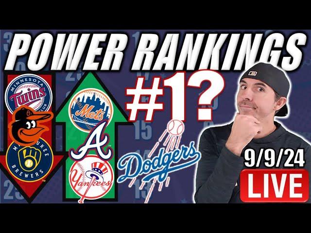 9/9 MLB POWER RANKINGS: Dodgers Still #1? Mets & Yankees Rise While Orioles & Brewers Fall.