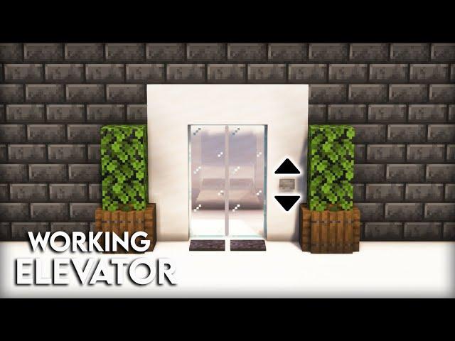 Minecraft: How to make an easy working Elevator in Minecraft