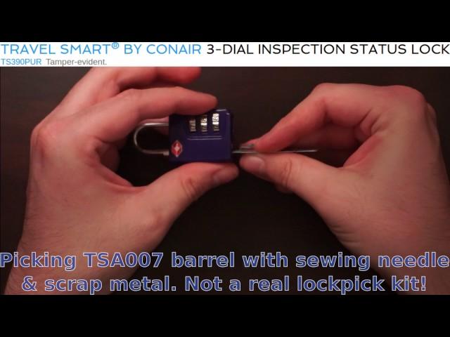 Travel Smart by Conair 3-Dial Inspection Status Lock TS390 - fail