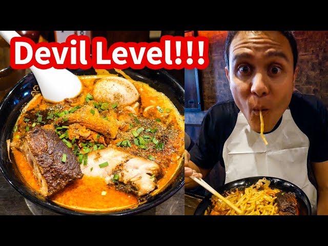 THE SPICIEST RAMEN in Tokyo at Karashibi Kikanbo - DEVIL LEVEL Japanese Food!
