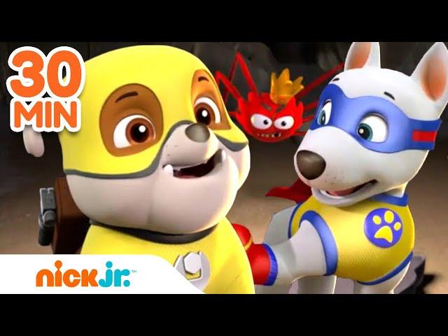 Superhero Rubble Rescues in Adventure Bay! w/ PAW Patrol | 30 Minute Compilation | Rubble & Crew