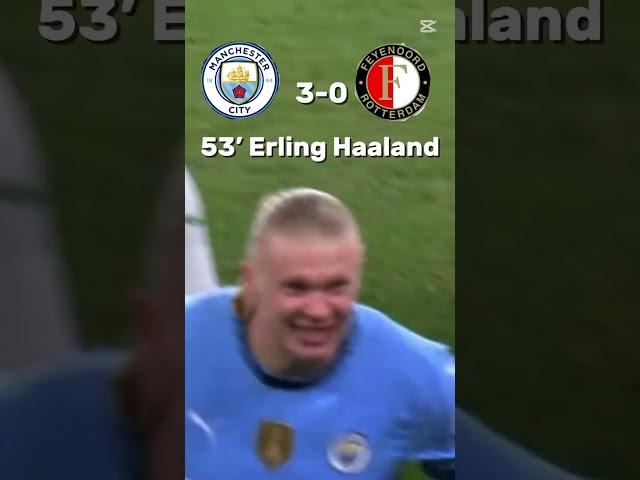 Crazy comeback Manchester City 3-3 Feyenoord Champions League 24/25 #shorts #cr7 #mrbeast #keşfet